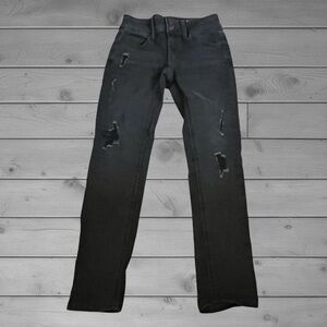 SO Black Distressed Skinny Jeans